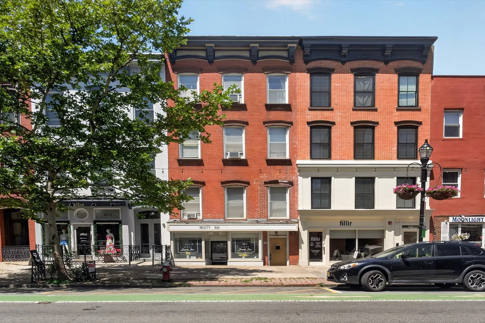 Brick facade on Washington Street